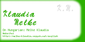 klaudia melke business card